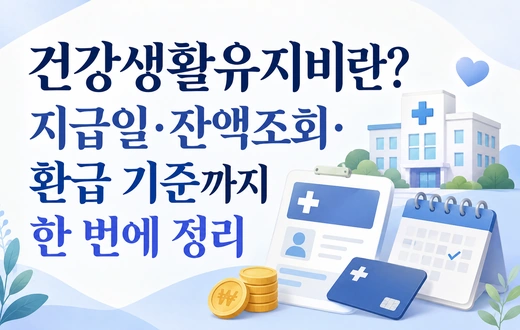 건강생활유지비 지급일과 잔액조회, 환급 기준을 쉽게 정리한 안내 이미지