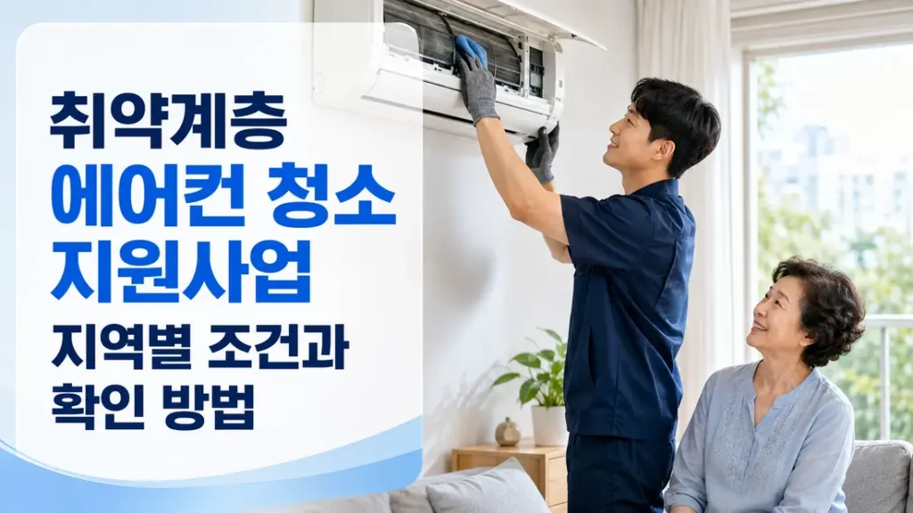 취약계층 에어컨 청소 지원사업 지역별 조건과 신청 방법 안내