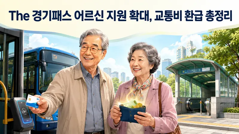 The 경기패스 어르신 지원 확대를 통해 대중교통비를 환급받는 경기도 어르신 모습